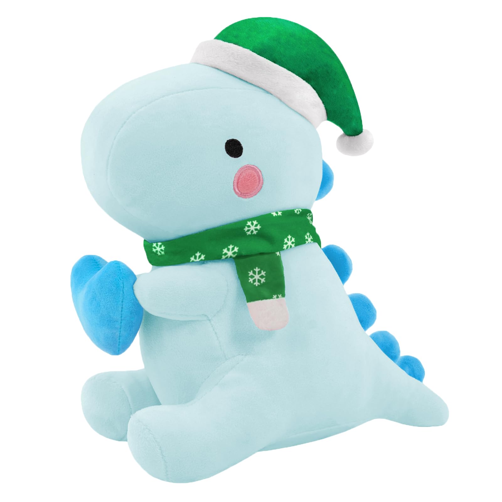 Sqeqe Dinosaur Plush Pillow, Cute Loving Stuffed Dinosaur With Heart, Christmas Stuffed Animal Plush Toys Gift For Her Girls Kid
